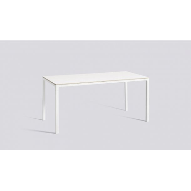 T12 TABLE L:160 x D:80 cm White laminate / plywood edge