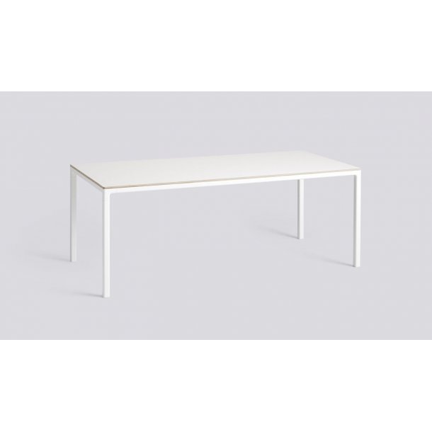 T12 TABLE L:200 x D:95 cm White laminate / plywood edge