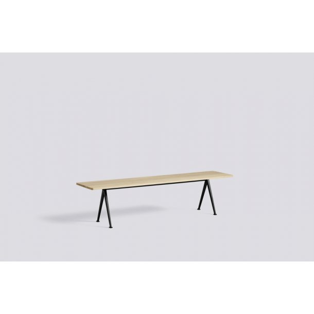 PYRAMID BENCH / 12 Water-based Lacquered Oak L: 190 Black