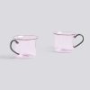 Cup,Pink w/ grey handles