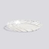Saucer,Clear with white stripe