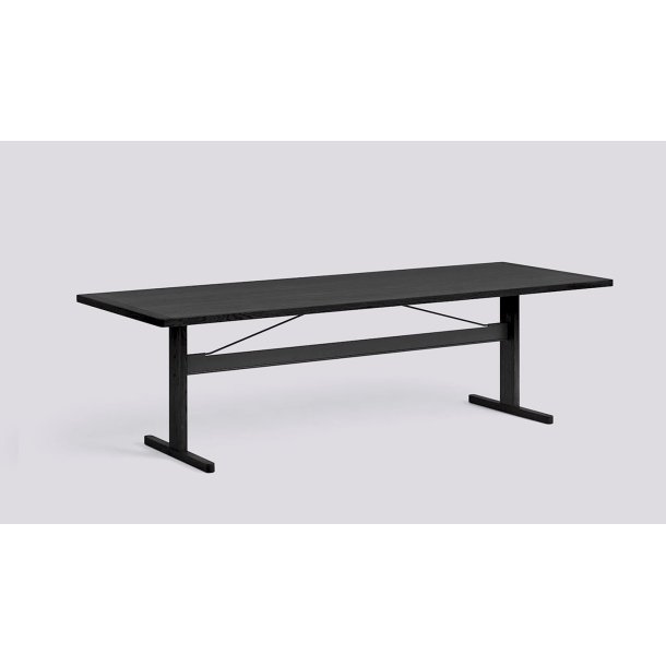 PASSARELLE TABLE Black / Water-based Lacquered Oak
