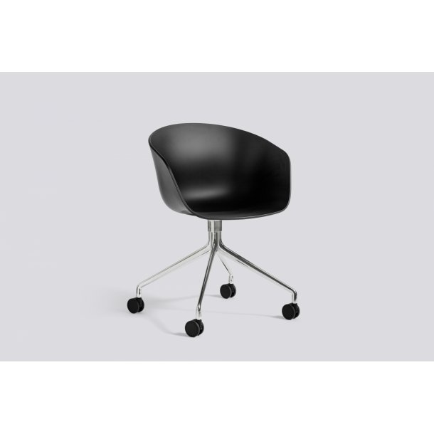 ABOUT A CHAIR / AAC 24 Black seat Polished frame
